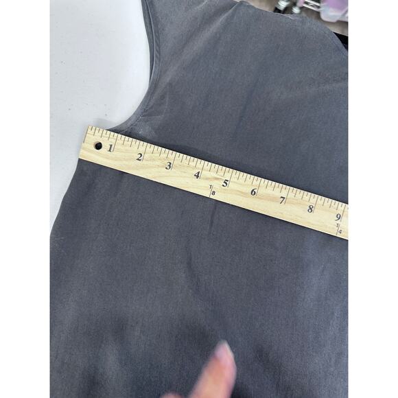 Eileen Fisher sleeveless grayTencel knee length dress size Medium - Picture 6 of 10